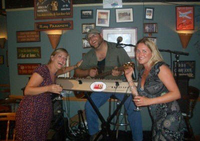 Rachel, Nicole and Ray at Swizzle Inn - picture.