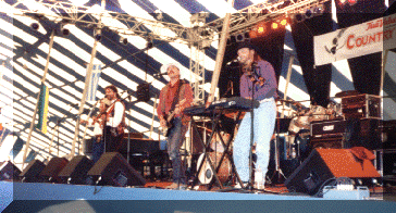 Opening for Willie Nelson at The Hunter Mountain Country Music Festival in New York State.