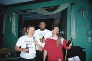 Ian Raj and Merv singing in Sadie's Restaurant Gloucester Motel.