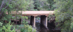 Logging train trestle - bridge - loggers railroad Western Australia.