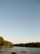 Moon in the middle of the day at Millinocket Lake - Kevin Peppin's camp!