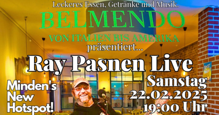 Ray Pasnen Live-Musik in Belmendo Minden. 22.02.2025 - 19 Uhr