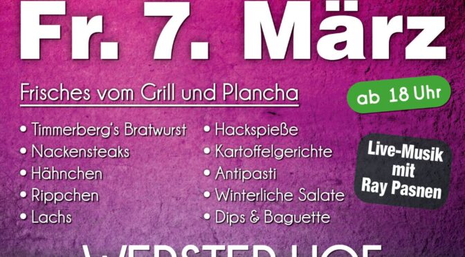 Werster Hof Winter BBQ 7.3. - 18 Uhr Bad Oeynhausen